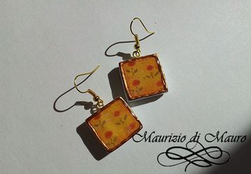 Серьги "Пирожное из цветов"