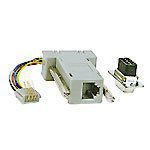 ADAPTER,MODULAR,DE9 FEMALE TO,RJ45,(8P8C)