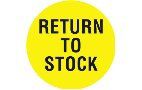 TapeCase INVLBL-034"Return to Stock" Inventory Control Label in Yellow [Pack of 1000] - 2 in. Circular Label for Marking, Color Coding, Notating Inventory Items