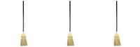 Rubbermaid Commercial Lobby Corn Broom, Wood Handle, Brown (FG637300BRN) - 3 Pack