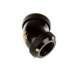 Bitspower Reinforced 45 Degree Square Dual Multi-Link Adapter for 12 mm Outer Diameter Shining Silver