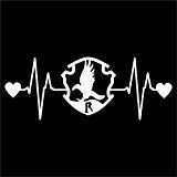 Ravenclaw Hogwarts Heartbeat Vinyl Decal Sticker | Cars Trucks Vans Walls Laptops Cups | White | 7.5 X 2.8 Inch | KCD1172