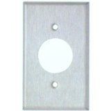 Morris 83445 430 Wall Plate, Single Receptacle, 1 Gang, 1.620" Hole Diameter, Stainless Steel