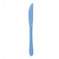 Baby Blue Plastic Knives Exquisite Solid Color Premium Plastic Cutlery, Heavy Duty Plastic Disposable Knives(24-ct. Pack)