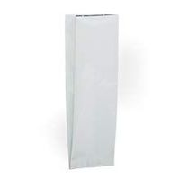 White Single-Use Foil Gusseted Pouch - 2 X 1-1/4 X 7-1/2 - Case 1000
