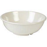 Yanco MS-5807IV Mile Stone Salad Bowl, 24 OZ Capacity, 2.5" Height, 7.25" Diameter, Melamine, Ivory Color, Pack of 24