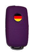 Purple Remote Flip Key FOB Silicone Case Cover for VW Volkswagen New