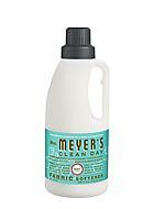Mrs. Meyer's Clean Day Fabric Softener, Basil, 32-Ounce Bottles (Case of 3)