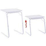 Tangkula 2 x Table Adjustable PC TV Laptop Desk Tray Home Office s/ Cup Holder White