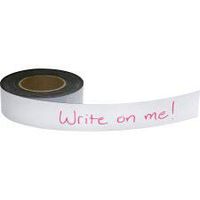 Zeüs Write On / Wipe Off Magnetic Label Tape 50' x 2" WHITE (66152)