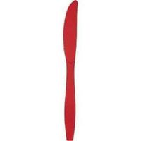 Red Heavy Duty Plastic Knives 24 Per Pack