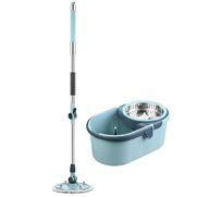 MOP Spinning and Bucket Cleaning Set Rotatable Hangable Dual Drive Dry and Wet Dual Use Household Green Head2