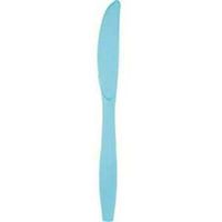 Pastel Blue Heavy Duty Plastic Knives 24 Per Pack