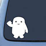Adipose Inspired DW Whovian Sticker Decal Notebook Car Laptop 5" (White)