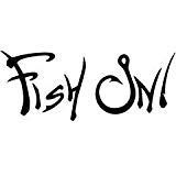 Chase Grace Studio Fish On Fishing Tackle Bass Trout Boat River Lake Vinyl Decal Sticker|BLACK|Cars Trucks SUV Boats Laptops Cooler Wall Art|5.5" X 2.5"|CGS144