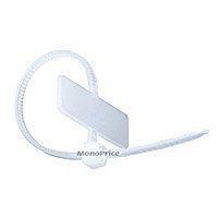 Marker Cable Tie 4 inch 18LBS, 100pcs/Pack - White [Toy] [Electronics] (1)