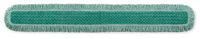 Rubbermaid Commercial Products Q460GRE 60 in. Microfiber Dry Dusting Mop Heads With Fringe - Green