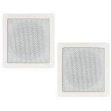 Blue Octave LS62 in Wall or in Ceiling 6.5" Speakers Home Theater 2-Way Square Speaker Pair