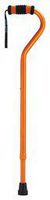 Standard Offset Walking Cane Adjustable Aluminum Orange