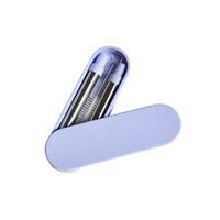Reusable Straw Telescopic Collapsible Stainless Steel with Case (Blue)