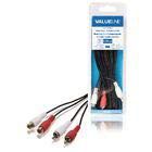 Stereo Audio Extension Cable 2x RCA Male - 2x RCA Female 5.00 m Black