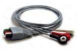 Mindray ECG Mobility Lead Wires, 3 Lead, Snap, 24" (61.0 cm), Reusable, AAMI