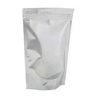 Silver Solid Colored with Oval Window Stand-Up Pouch - 5-1/8 X 3-1/8 X 8-1/8 - Package 25