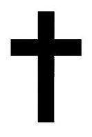 Legacy Innovations Christian Cross Black Decal Vinyl Sticker|Cars Trucks Vans Walls Laptop| Black |5.5 x 3.5 in|LLI655