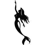 Mermaid Reach Sky - Tribal Decal Vinyl Car Wall Laptop Cellphone Sticker