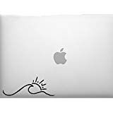 CCI Sun and Waves Decal Vinyl Sticker|Cars Trucks Vans Walls Laptop| Black |5.5 x 2 in|CCI1510
