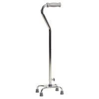 Lumex Silver Collection Quad Cane, Standard Grip, Small 8" x 6" Base, Bronze, Standard Grip