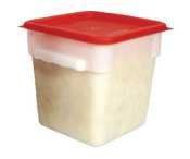 Winco Square Storage Container, 22-Quart, White by Winco