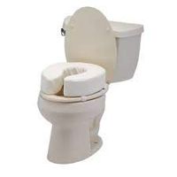 Padded Raised Toilet seat attaches to Current Toilet seat 4" (4")