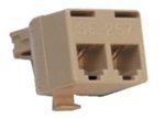 SUTTLE 1 267A4 / 2 for 1 adapter - connect 2 telephones or equipment to an existing modular jack