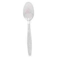 Dart Guildware Heavyweight Plastic Cutlery, Teaspoons, Clear, 1000/Carton