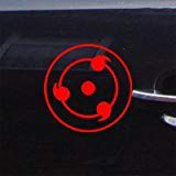 Red Adhesive Vinyl Bike Window Home Decor Decal Sticker Vinyl Helmet Decor Car MacBook Laptop Decoration Auto Notebook Naruto Sharingan Anime