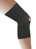 Alpha Medical Elastic Knee Support Brace with Open Patella (XXX-Large Black)