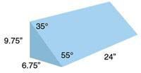 AliMed Double Angle Wedge Positioner, 55 Degree Wedge, Uncovered, 6.75"Wx25"Lx9.75"H, Case of 8