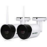 【2 Pack】Outdoor Camera WiFi, SV3C 1080P HD Security IP Cameras, Wireless Surveillance CCTV Camera with 2-Way Aduio, IR LED Motion Detection Night Vision Camera, IP66 Weatherproof Camera Indoor Outdoor
