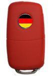 Red Remote Flip Key FOB Silicone Case Cover for VW Volkswagen New