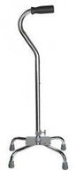 McKesson Chrome Steel Large Base Quad Cane 29 to 37.5" Height