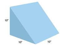 AliMed 45 Degree Medium Positioning Wedge, Upholstered Black Conductive Vinyl