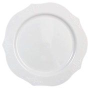 Elegant Plastic Plates By Antique Collection Pack Of 40:China Looking For Weddings Parties And Events With Fancy Rim, Heavyweight Disposable Dinnerware, 20 10’’Dinner Plates & 20 7" Salad Plates