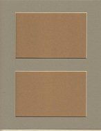 Pack of 5 11x14 Ocean Grey Picture Mat, for 2 5x7 Photos or Pictures