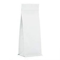 White Zip Top Square Bottom Gusseted Pouch - 4-1/8 X 3-1/8 X 10-7/8 - Case 1000