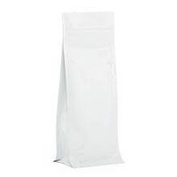Matte White Zip Top Square Bottom Gusseted Pouch - 3-1/2 X 2-3/4 X 9-3/8 - Package 50