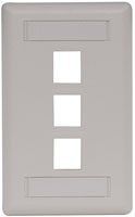 IFP13OW - Hubbell 3-Port Rear-Loading Single-Gange Faceplate, Office White, Pack of 5