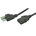POWER CORD,6 FEET,AWG 18/3,SVT,BLACK,DETACHABLE,SHIELDED,UL/CSA