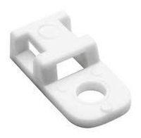 Cable Tie Mount, 4 Way Anchor, Rivet, Screw, 4.3 mm, White, Nylon 6.6 (Polyamide 6.6), 20.4 mm