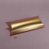 Krafty Klassics 12 Boxes of Fancy Paper Pillow Boxes - Size (5" x 2" x 8 7/8") (Gold)